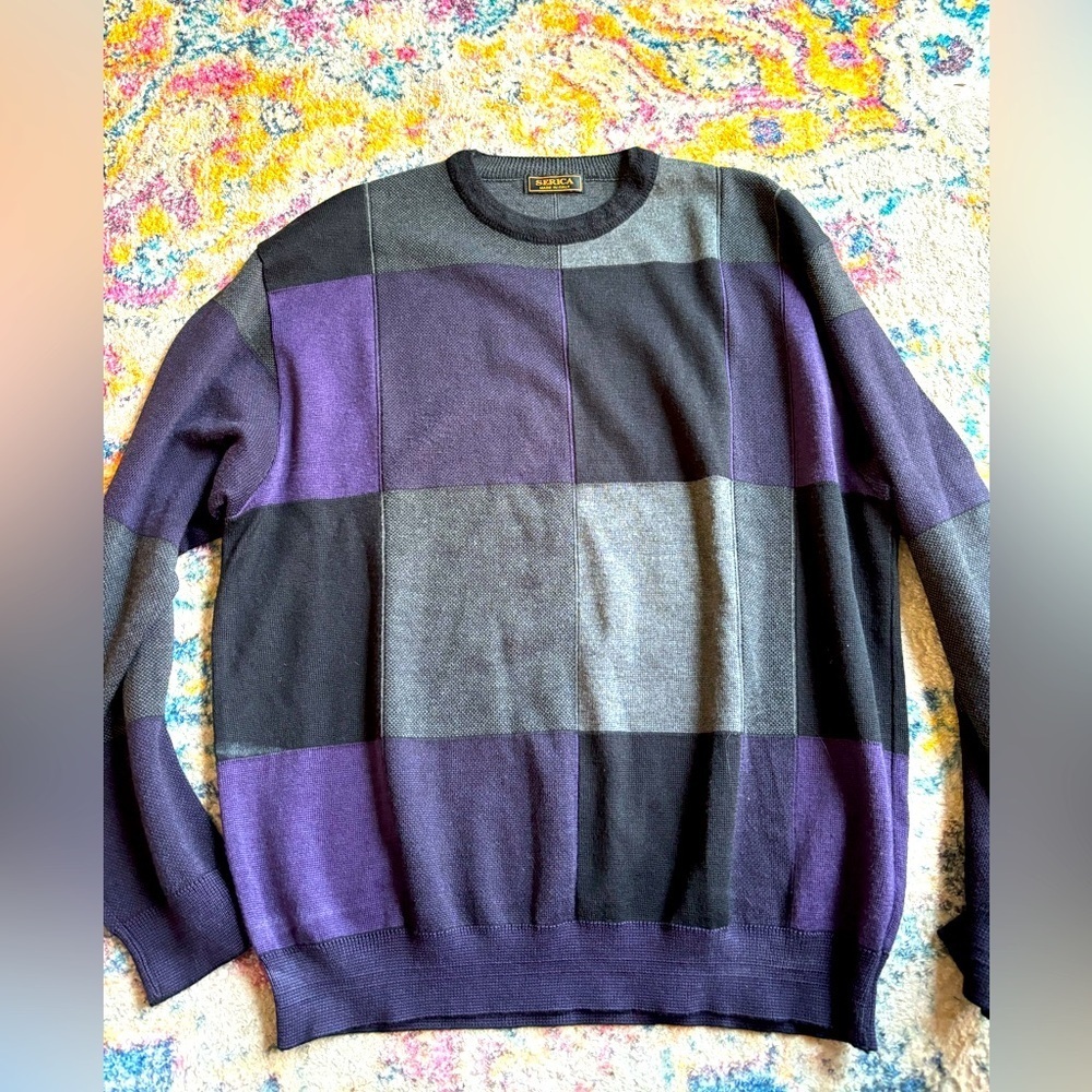 Serica Italia Merino Wool Crewneck Sweater Large
